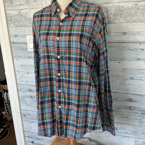 POLO RALPH LAUREN MEN’S PLAID LONG SHAVE BUTTON DOWN SHIRT SLIM FIT - Picture 5 of 8